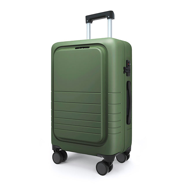 20" Lightweight ABS Front Open Smart Carry-On Luggage