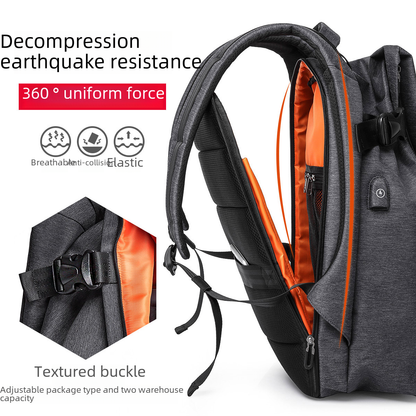 Cool Casual Men's Backpack - Multifunctional Travel Bag
